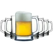 Pasabahce Pub Bierglas 500 ml – Klares Glas mit Henkel, 12er Set