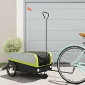 Prolenta Maison Exclusive - Fahrradanhänger Schwarz und Grün 45 kg Eisen