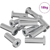 vidaXL Sicherungsmutter 2857 stk. Silber Stahl