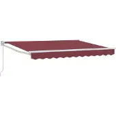 vidaXL Ausziehbare Markise Bordeauxrot 3 x 2 m