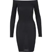 Urban Classics Off Shoulder Glitter Langarmkleid