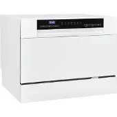 Exquisit Geschirrspüler GSP206-030D schwarz | Spülmaschine 55 cm | Maßgedecke: 6 Restlaufzeiten Anzeige | Standgerät