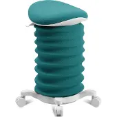 Topstar Sitness 4D mit Rollen petrolgrün/papyrus ergonomischer Sitzhocker, Aktivhocker gegen Rückenschmerzen