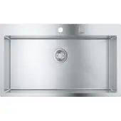 GROHE K800 90-S, Aufsatzwanne, Rechteckig, Edelstahl, Edelstahl, 1 Becken, Rechteckig