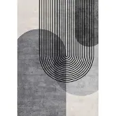 Bamyum Sare Tapis Imprimé Chenille Fabriqué à la Machine 80 x 150 cm
