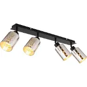 Globo 54316-4, Schwarz, Glas, Metall, IP20, I, E27, 40 W