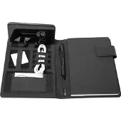 Alassio Schreibmappe BELIZE RPET, DIN A5, Multifunktionsbänder, 1 Einsteckfach, Stifteschlaufe, Handy-/Tabletaufsteller, 1 Block, Magnetverschluss, RPET, anthrazit
