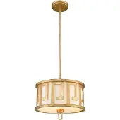Gilded Nola Elstead Lemuria Hängeleuchte E27 2-fach Gebeiztes Gold