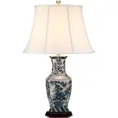 Elstead Lighting Elstead Blue Hex Tischleuchte E27 Blau Weiß, UK