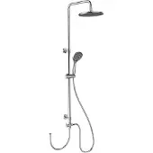 Wenko Watersaving Duschsystem Chrom 22,5 x 75-120 cm