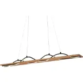 Briloner LED Pendelleuchte Wellenförmige Hängelampe Esszimmer Küche Warmweiß Holz