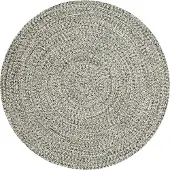 NORTHRUGS Teppich "Trenzado", rund, 10 mm Höhe, In- & Outdoor, Handmade-Look, Gewebt, Wetterfest, Balkon, Wohnzimmer
