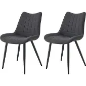 Xonox .home Stuhl 2er Set Lotta Webstoff anthrazit (B/H/T): 53 x 86 x 59 cm