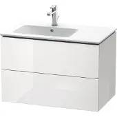Duravit Waschtischunterbau L-CUBE 550x820x481mm Be links weiss hochglanz