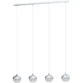 Eglo Pendelleuchte Mioglia 1, 3 flammige Hängelampe, Elegant, Hängeleuchte aus Stahl, Esstischlampe, Wohnzimmerlampe hängend mit E14