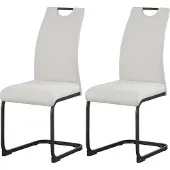 Xonox .home Schwinger-Stuhl 2er Set Hanna Webstoff creme (B/H/T): 43 x 98 x 59 cm