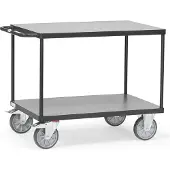 Fetra Tischwagen 600 kg LxB 1.000 x 600 mm, 2 Böden - Grey Edition