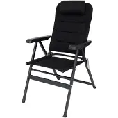 Eurotrail Campingstuhl chateau 123 x 48 cm aluminium schwarz