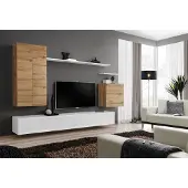 ASM-Moebel Anbauwand Wohnwand Wohnzimmer Schrankwand SWITCH II mit Push - Click