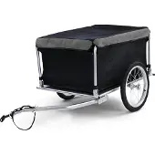Carparts Fahrrad Anhänger Transport klappbar bis 65Kg LUFTREIFEN SCHWARZ