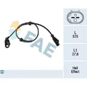 FAE ABS Sensor Raddrehzahl Hinten Rechts für NISSAN MICRA III (K12) 78276