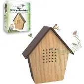 Northpoint Naturgeräuschebox Vogelzwitscher Echtholz Bewegungsmelder Wandhalterung