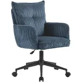 Carryhome Drehstuhl LUCIE Stoff Metallgestell höhenverstellbar drehbar 5 Rollen B59 H97 T43,5 cm