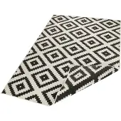 Home Collection Twin Wendeteppiche In- & Outdoorteppich Malta Schwarz Creme