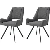 Xonox .home Stuhl 2er Set Helen Webstoff anthrazit (B/H/T): 56 x 91 x 63 cm