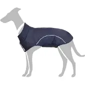 vidaXL Möbel Hunde Regenmantel mit Reflexstreifen Polyester Marineblau XXS - Gartenschläuche CC4131