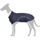vidaXL Möbel Hunde Regenmantel mit Reflexstreifen Polyester Marineblau L - Gartenschläuche CC4829