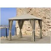 Markenlos Ersatzdach 3x3m Gartenpavillon Nizza Taupe