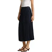 Gant für Damen. 4400169 Plissierter Midirock marineblau (38), Lässig, Klassisch, Polyester