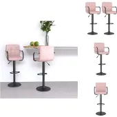 vidaXL Barhocker 2 Stk. Rosa Samt - Barhocker