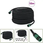 The Living Store Tropfschlauch Schwarz 0,6" 50 m Gummi