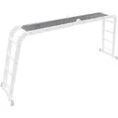 Craftfull Arbeitsplattform für Mehrzweckleiter CF-104A - Anti-Rutsch-Trittfläche - Pflegeleicht - Aluminium - 150 kg (4x4)