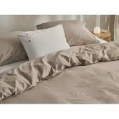 Yumeko Kissenbezug Baumwollsatin 50x60 Weiß - Eco, Bio & Fairtrade