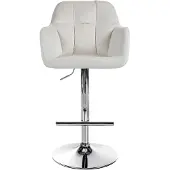 CLP Barhocker Natoma Samt chrom creme