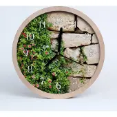 Tulup Holzuhr 20fi cm wanduhr - Naturstein Natur
