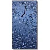 Tulup Glasuhr Wanduhr Küchenuhr Echt-Glas 30x60 nassen Glas Blau