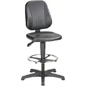 BIMOS Arbeitsdrehstuhl Unitec mit Gleitern und Fußring Kunstleder Sitz-Höhe 580-850mm - 9651- 551