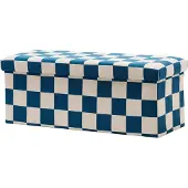 Kids Concept Sitzhocker mit Aufbewahrung Quadrat 80 cm, Blaugrün