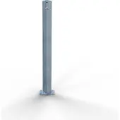 SCHAKE Absperrpfosten ortsfest zum Einbetonieren mit Erdanker aus Stahlrohr verzinkt Ø89x2,9mm mit Stahlkappe 900mm Überflur