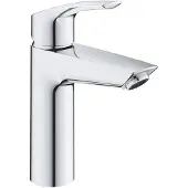 GROHE Eurosmart Einhand-Waschtischbatterie, M-Size, Ausladung 121mm, Push-Open Ablaufgarnitur, thermischer Verbrühschutz, 23989003