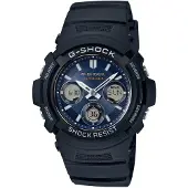 Casio Funkchronograph G-SHOCK, schwarz (dunkelblau, schwarz, blau), Armbanduhren, Herren, schwarz, Funkchronograph, Solaruhr, Armbanduhr,Herrenuhr,digital bis 20 bar wasserd.Resinarmband