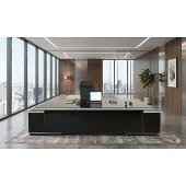 Jet-Line Büromöbel Chef Schreibtisch Managerschreibtisch Büroschreibtisch KEHL schwarz XXL 245x105x75 cm