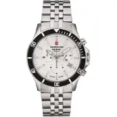 Swiss Alpine Military Herren Uhr Chronograph Analog Quarz 7022.9132SAM Edelstahl