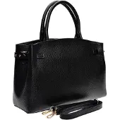 Isabella Rhea Schwarz Rindsledertasche