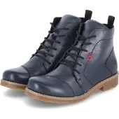 Rieker Schnürstiefeletten Damen Kunstleder Blau Größe: 42