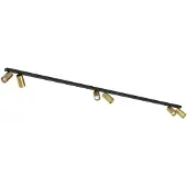 Licht-Erlebnisse Spot Lampe Metall Messing GU10 verstellbar in Schwarz länglich Modern